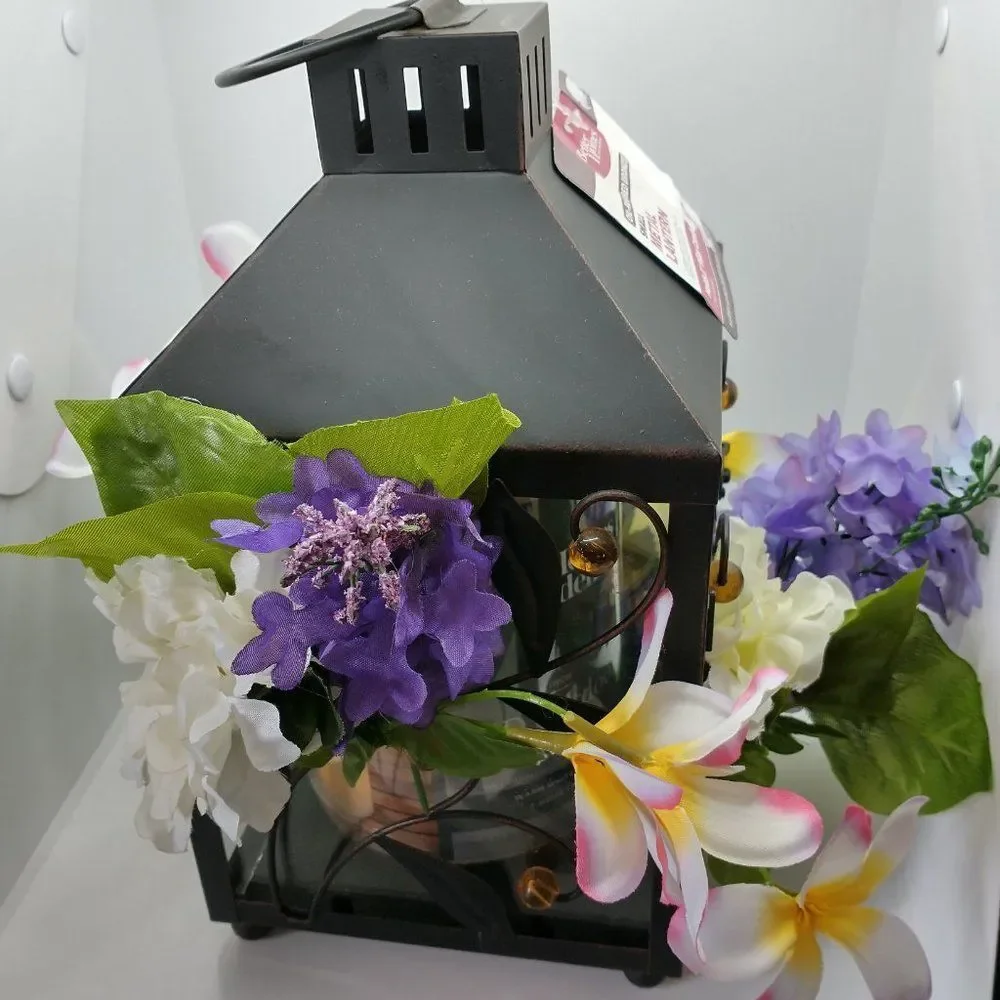 Hand Crafted Hanging Lantern Floral Table Centerpiece
